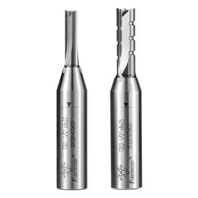 Woodworking Lurus Router Bits Bermata Tiga Anti Patah Praktis