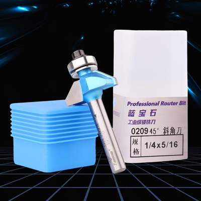 45 Derajat Talang Bantalan Router Bit Multi Adegan Tahan Aus