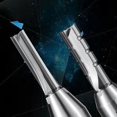 Welding 3 Edge Straight Fluted Bit, Anticorrosive Router Bit Untuk Potongan Lurus