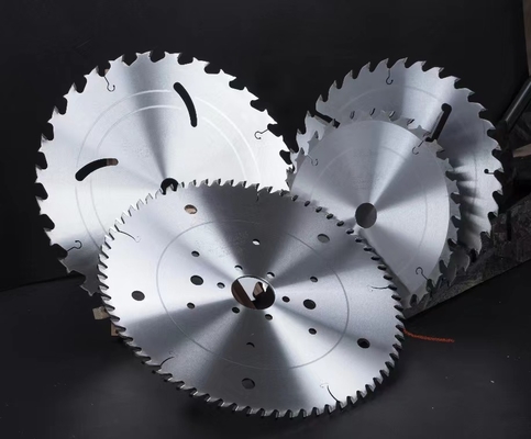 Kayu Solid TCT Circular Saw Blades Steel Carbide Material Praktis