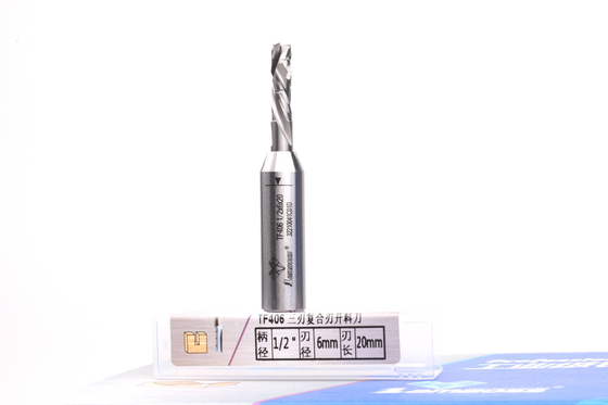 Carbide Three Edges Bit Kompresi TCT Bit Lurus 6mm Untuk Pemangkasan Pengeboran