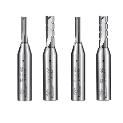 Smooth TCT Straight Bit 12.7mm Shank Router Bits Straight Milling Cutter Perkakas mesin CNC