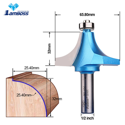 Lamboss Rounding Over Bit With Bearing Wood Milling Cutter Corner Round Bit Untuk Pengerjaan Kayu