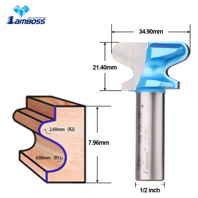 Lamboss A Double Finger Bit Trimming Milling Cutter Dovetail Router Bit Untuk Pengerjaan Kayu